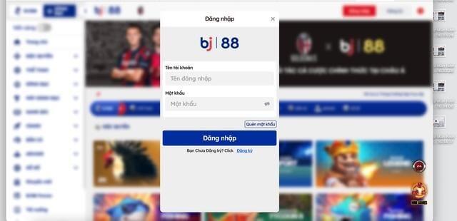 Bước 1 Đăng nhập vào nhà cái BJ88 và chọn Rút tiền