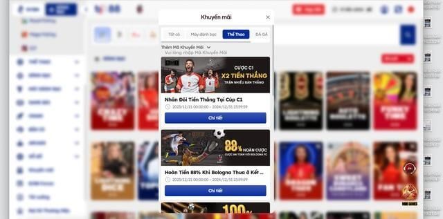 Khuyến mãi thể thao có tại nhà cái BJ88