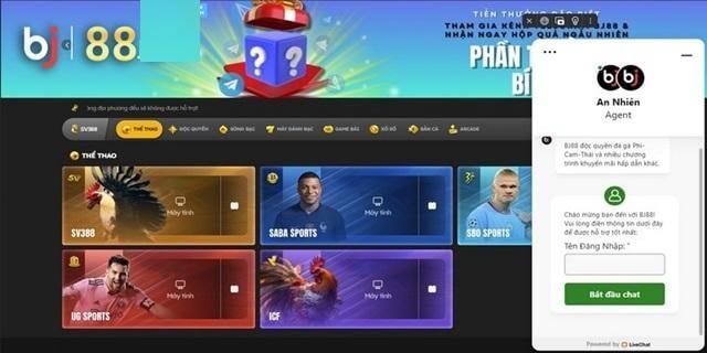 Liên hệ BJ88 qua Live Chat